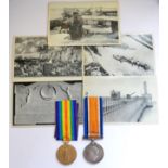 Zeebrugge Raid Interest:- a First World War Pair, of British War Medal and Victory Medal, awarded to