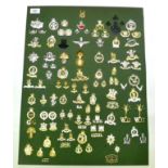 A Collection of Approximately One Hundred and Ten Stay-brite Cap and Collar Badges, loosely