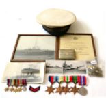 HMS Salamandar - Friendly Fire Attack Interest:- a Second World War Naval Group of Five Medals,