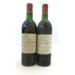 Chateau Haut Bages Liberal 1973, Pauillac (x2) (two bottles) U: upper shoulder, bin soiled labels