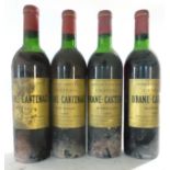 Chateau Brane Cantenac 1969, Margaux (x4) (four bottles) U: 2x upper shoulder, 2x upper/mid