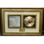 John Lennon Imagine Album Cover with facsimile signature ''with love John Lennon'' with replica gold