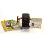 Rolleiflex 6x6 K2 Camera no.421284, with Zeiss Jena Tessar f3.5, 75mm lens, in leather case;