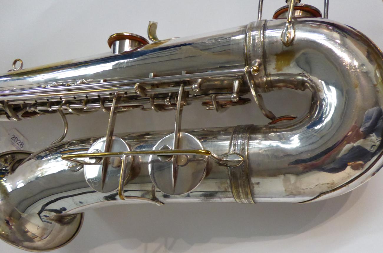 La Grande (Paris) Tenor Saxophone white metal finish, with BG harness and Selmer Airflow - Image 2 of 9