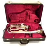 Besson 700 Silver Plated Baritone Horn with Besson 7 mouthpiece and Vincent Bach Corp. 12C