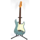 Axl Player Deluxe aquamarine body with marbled cream scratchplate, three EMG pick-ups, rosewood