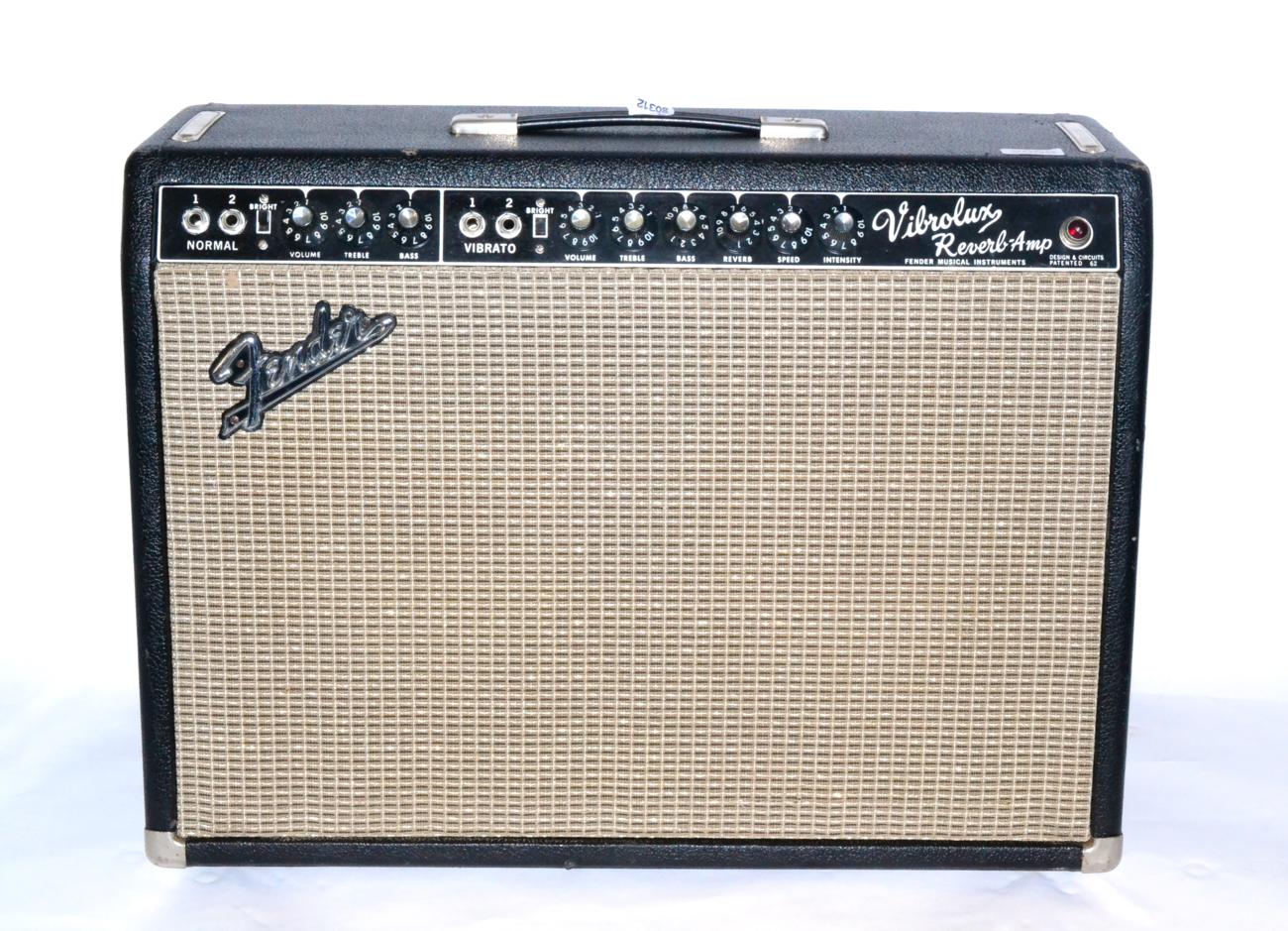 Fender Blackface Vibrolux Reverb Amp, made in U.S.A., serial number A04406, with soft cover