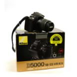 Nikon D5000 Digital Camera no.7430024 with Nikkor DX f3.5-5.6 18-55mm (in original box) and Nikkor