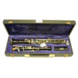 Oboe Made In Italy labelled sold by T W Howarth & Co. (London) thumbplate key system and manual