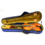 Andreas Zeller Viola 15'' back, ebony pegs with Kun shoulder rest and bow, in shaped hard case;