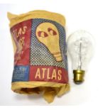 Atlas Lamps Coronation Light Bulb with heavy wire filament in the shape of 'ER' with a crown over,