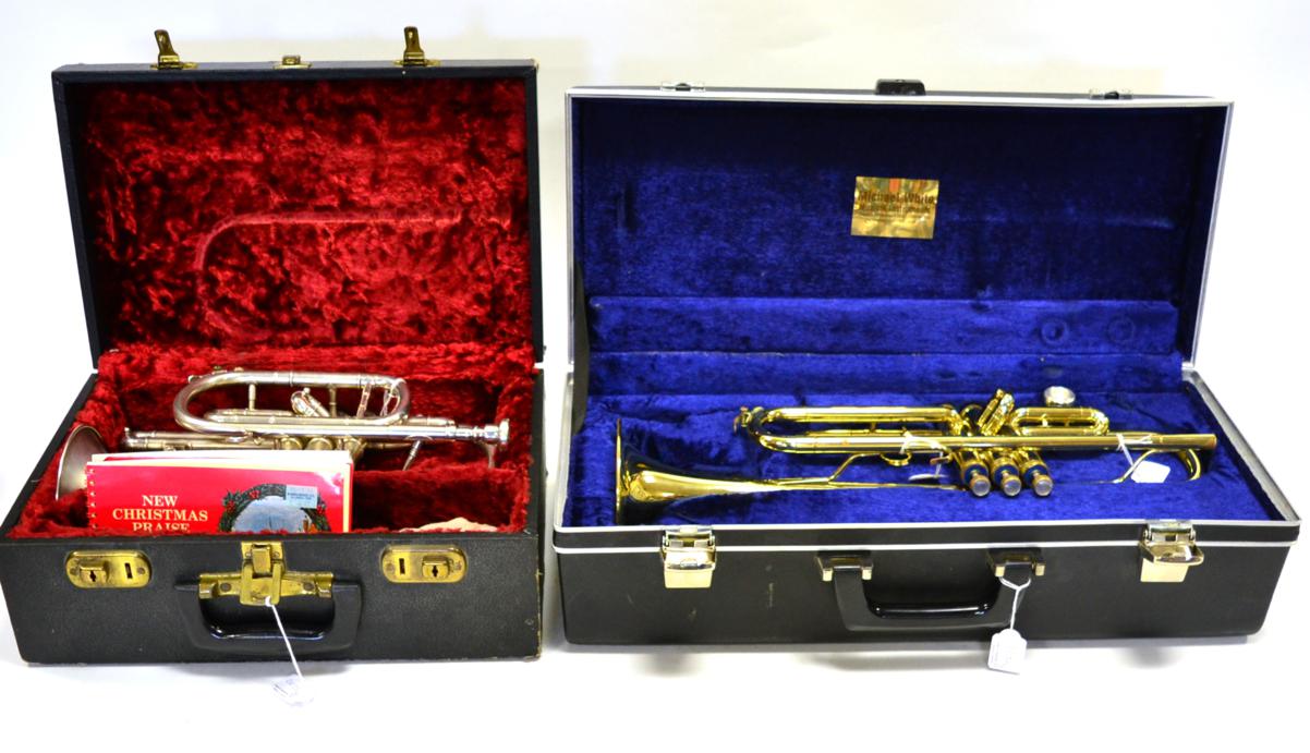 Imperial Cornet By Boosey & Hawkes satin silverplate finish, in fitted case; with Kosikup