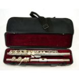 Yamaha 211SII Silverplated Flute in manufacturers caseNo visible dents