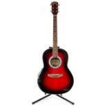 Collins Ovation Copy Electro-Acoustic Guitar CRB45TRD, in graduated red finish with rosewood