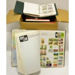 Ten Empty Boxed Cover Albums. Two plastic containers housing miscellaneous all world (many in