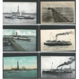 Steamers and Paddle Steamers. A collection of nineteen relating to Blackpool. Real photographic,