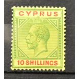 Cyprus. 1923 10s mint