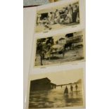 Sind. An album housing over forty vintage cards and photographs of Sind (now in South Pakistan) -