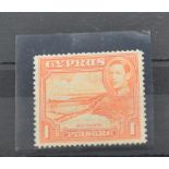 Cyprus. 1938 1pi Roman Theatre perf 13 1/2 x 12 1/2 mint