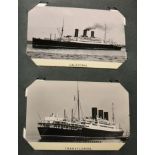 Maritime. A blue album housing approximately two hundred and fifty photographs and postcards of