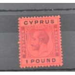 Cyprus. 1924 to 1928 £1 mint