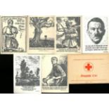 Germany. A 1940 unused, complete set of six propaganda postcards, plus envelope