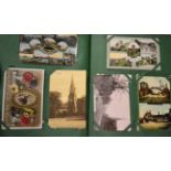 Two Albums of Postcards (one part filled), with a range of vintage cards. Includes topographical,