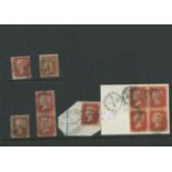 Great Britain. A small selection of Queen Victoria used, line engraved issues on and off cover.