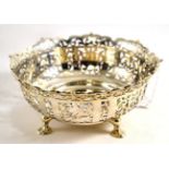 A Reid & Sons, Newcastle on Tyne, silver footed bowl