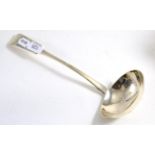 An Irish silver soup ladle, Dublin 1824