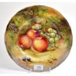 A Royal Worcester fruit painted plate by Smith