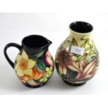 Moorcroft jug and vase