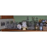 Quantity of cut and moulded glass, Picquot tea set and sundry