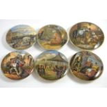 A group of Six Pratt Ware pot lids, The Rivals, Country Quarters, High Life, Holborn Viaduct, The