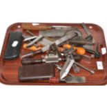 Collection of woodworking and other tools