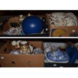 Quantity of ceramics including assorted plates, vases, toilet wares, dressing table set etc (5