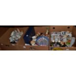 Large accumulation of ceramics, glassware, ornamental items (five boxes)