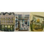 Eric Ravilious (1903-1942) ''Wedding Cakes'' ''Model Ships and Railways'' ''Public House'' Three