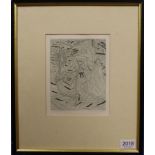 After David Jones (1895-1974) ''The Ancient Mariner'' Etching, 20cm by 15cm Artists' Resale Rights