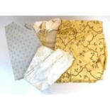 Assorted Lengths of Modern Upholstery and Soft Furnishings Fabric, including 4m of yellow and