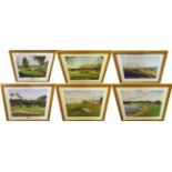 Graeme Baxter Three Signed Golfing Prints Pebbles Beach, The Old Course St Andrews both 24x20'',