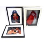 Klitschko Brothers Signed Lonsdale Boxing Glove in case, signed by both brothers; and two signed