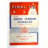 FA Cup Final 1937 Programme Preston North End v Sunderland 1st May, 24pp (G-F)