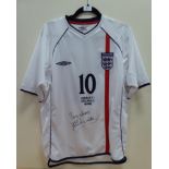 Michael Owen Signed England No.10 Germany 1 England 5 Shirt; with Prestige Certificate of