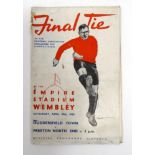 FA Cup Final 1938 Programme Huddersfield Town v Preston North End 30th April, 24pp (G-F)