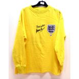 Gordon Banks Signed England Yellow Goalkeepers No.1 Shirt; with Prestige Certificate of