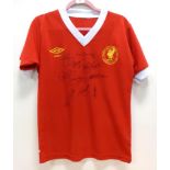 Liverpool European Cup 1977 Signed Shirt signed by Kevin Keegan, Jimmy Case, David Fairclough,