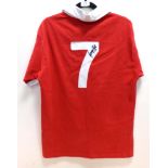 George Best Signed Manchester United No.7 Shirt; with Prestige Certificate of Authenticity