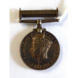 A Naval General Service Medal, with clasp PALESTINE 1945-48, awarded to P/JX.428875 J. CHAPMAN. A.B.