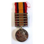 A Queen's South Africa Medal, with five clasps TUGELA HEIGHTS, ORANGE FREE STATE, RELIEF OF